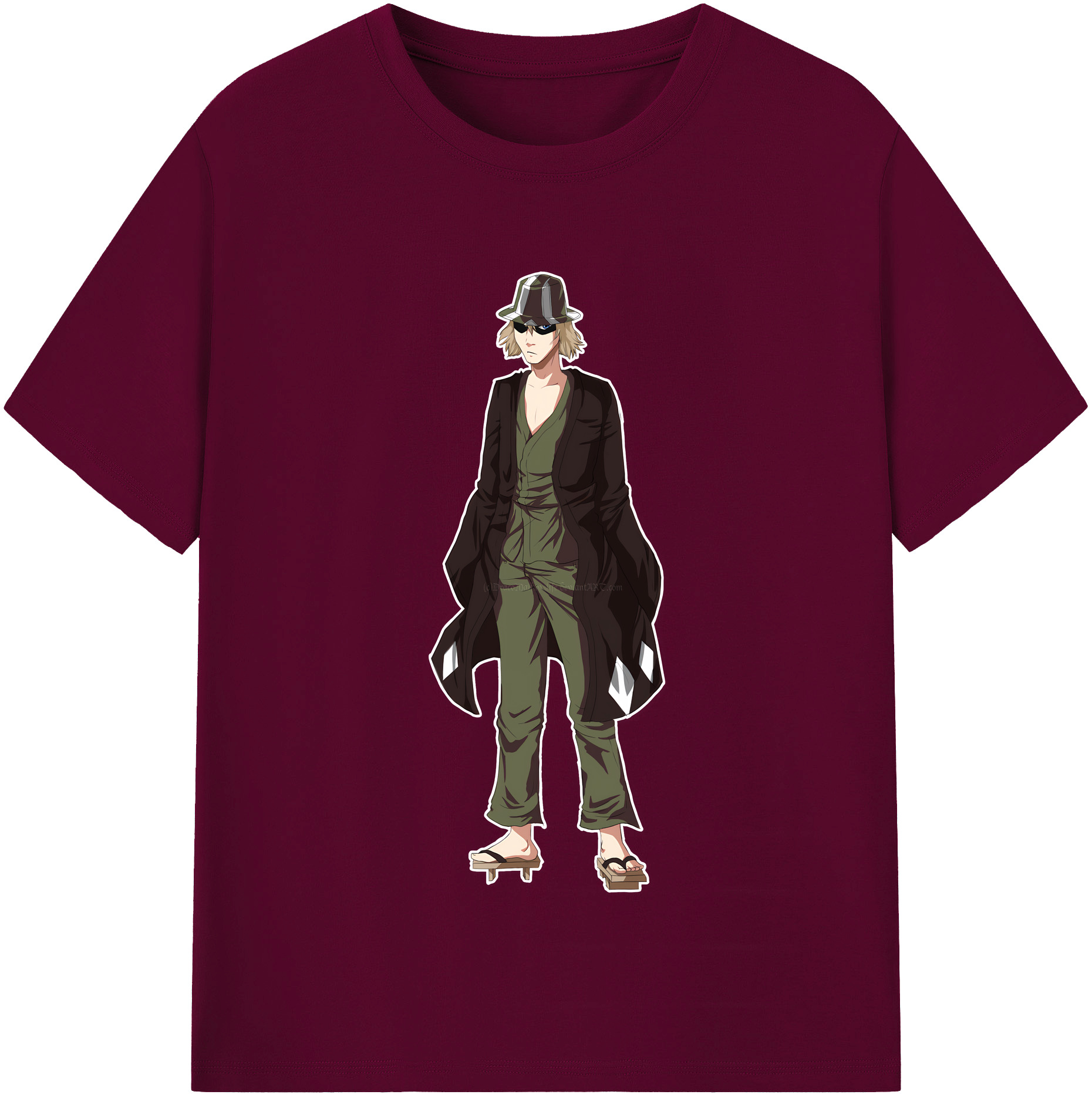 （画像用） "ブリーチ 浦原 喜助（うらはら きすけ） BLEACH Urahara Kisuke " レディースカジュアルプリントTシャツ（綿100％）